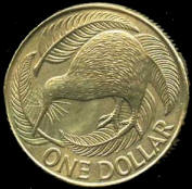 1990 New Zealand One Dollar Coin (reverse)
